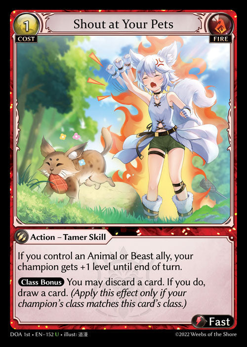 [152]【EN】【FOIL】Shout at Your Pets【DOA1st】[U][Fire]