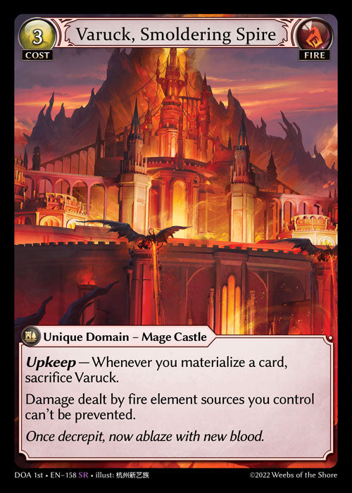 [158]【EN】【FOIL】Varuck, Smoldering Spire【DOA1st】[SR][Fire]