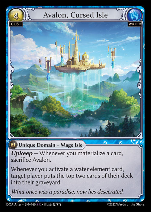 [160]【EN】【FOIL】Avalon, Cursed Isle【DOAAlter】[SR][Water]