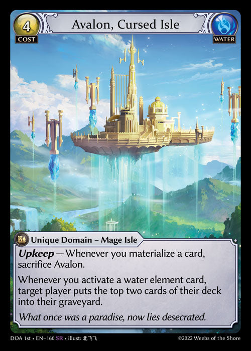 [160]【EN】【FOIL】Avalon, Cursed Isle【DOA1st】[SR][Water]