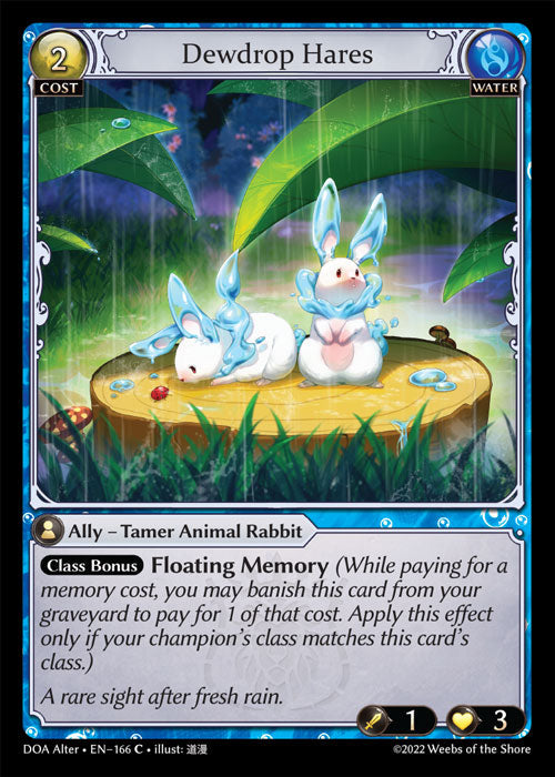 [166]【EN】【FOIL】Dewdrop Hares【DOAAlter】[C][Water]