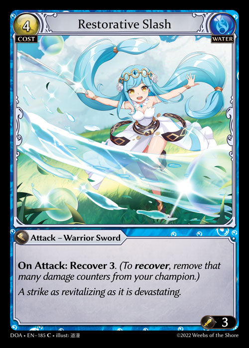 [185]【EN】【FOIL】Restorative Slash【DOA1st】[C][Water]