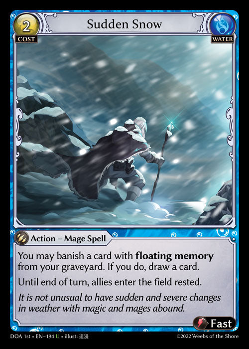 [194]【EN】【FOIL】Sudden Snow【DOA1st】[U][Water]