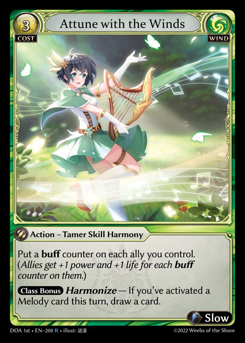 [200]【EN】【FOIL】Attune with the Winds【DOA1st】[R][Wind]