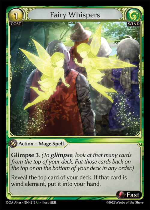 [212]【EN】【FOIL】Fairy Whispers【DOAAlter】[U][Wind]
