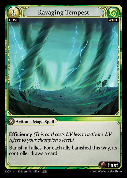 [219]【EN】【FOIL】Ravaging Tempest【DOA1st】[SR][Wind]
