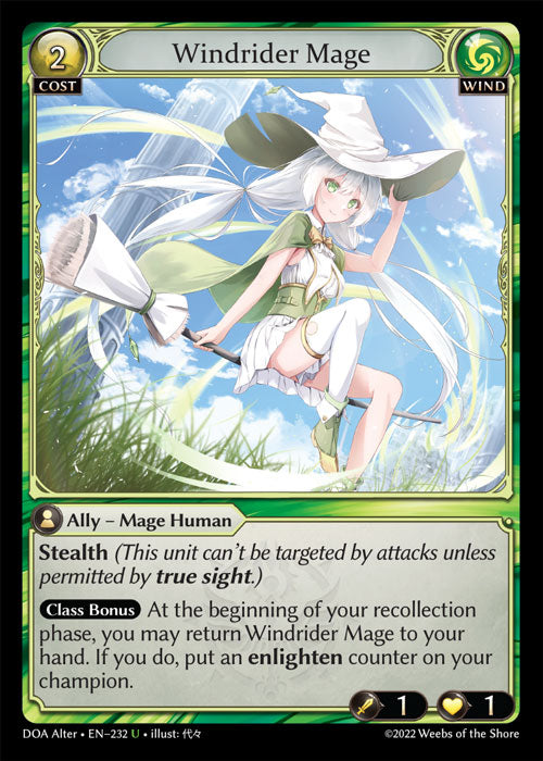 [232]【EN】【FOIL】Windrider Mage【DOAAlter】[U][Wind]