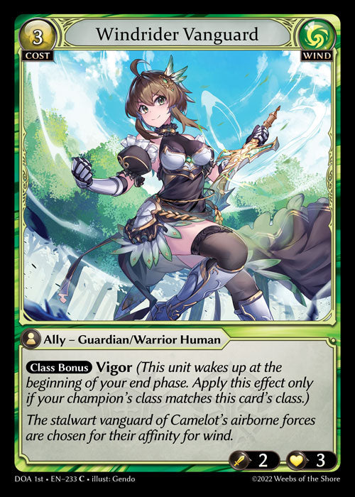 [233]【EN】【FOIL】Windrider Vanguard【DOA1st】[C][Wind]