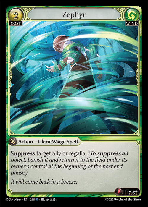 [235]【EN】【FOIL】Zephyr【DOAAlter】[R][Wind]