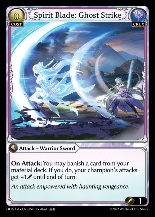 [254]【EN】【FOIL】Spirit Blade: Ghost Strike【DOA1st】[U][Crux]