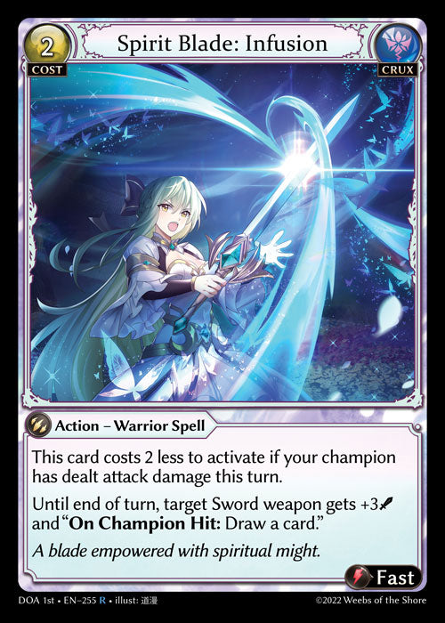 [255]【EN】【FOIL】Spirit Blade: Infusion【DOA1st】[R][Crux]