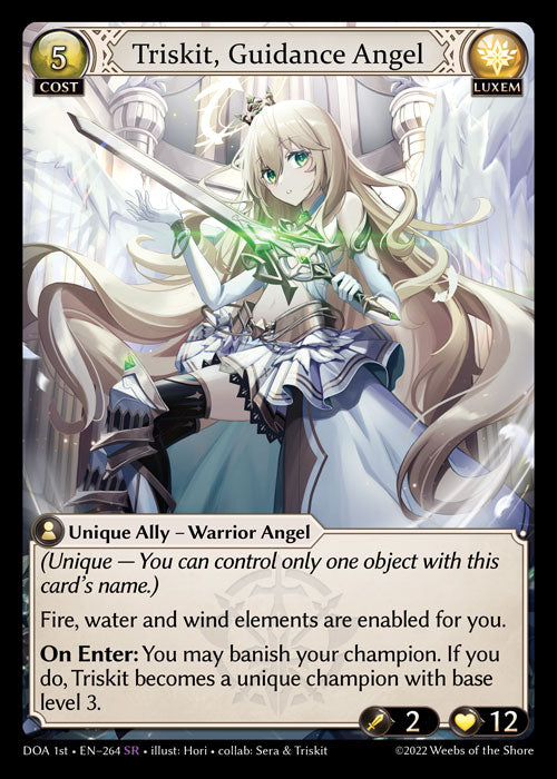 [264]【EN】【FOIL】Triskit, Guidance Angel【DOA1st】[SR][Luxem]