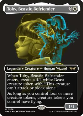 [356]【EN】【FOIL】■ボーダーレス■けだものの友、トビー/Toby, Beastie Befriender【DSK】[R][白]