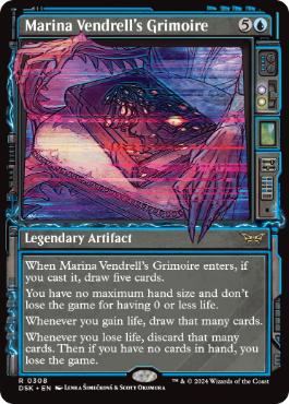 [308]【EN】【FOIL】■ショーケース■マリーナ・ヴェンドレルの呪文書/Marina Vendrell's Grimoire【DSK】[R][青]