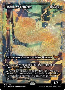 [400]【EN】【フラクチャーFOIL】■ショーケース■永劫の不屈/Enduring Tenacity【DSK】[R][黒]