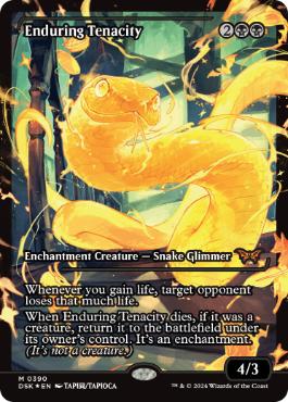[390]【EN】【FOIL】■ショーケース■永劫の不屈/Enduring Tenacity【DSK】[R][黒]
