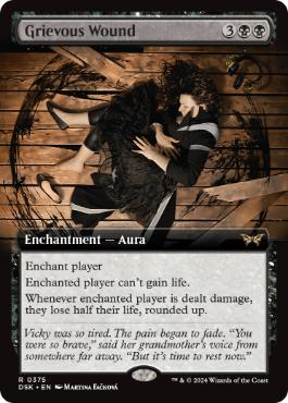 [375]【EN】【FOIL】■拡張アート■重傷/Grievous Wound【DSK】[R][黒]