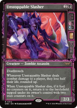 [312]【EN】【FOIL】■ショーケース■止められぬ斬鬼/Unstoppable Slasher【DSK】[R][黒]