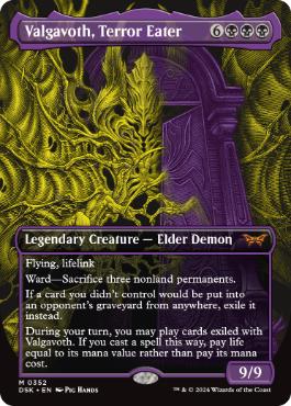 [352]【EN】【FOIL】■ボーダーレス■恐怖を喰うもの、ヴァルガヴォス/Valgavoth, Terror Eater【DSK】[M][黒]