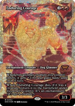 [402]【EN】【フラクチャーFOIL】■ショーケース■永劫の勇気/Enduring Courage【DSK】[R][赤]