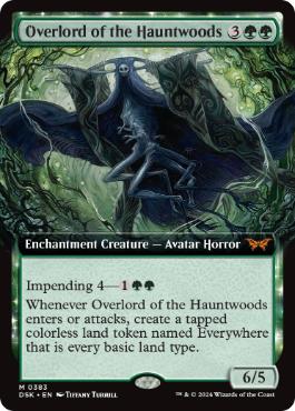 [383]【EN】【FOIL】■拡張アート■ホーントウッドの大主/Overlord of the Hauntwoods【DSK】[M][緑]