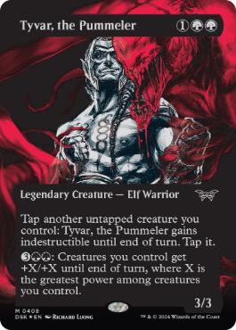 [408]【EN】【テクスチャーFOIL】■ボーダーレス■猛打者、タイヴァー/Tyvar, the Pummeler【DSK】[M][緑]