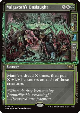 [324]【EN】【FOIL】■ショーケース■ヴァルガヴォスの猛攻/Valgavoth's Onslaught【DSK】[R][緑]