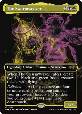 [363]【EN】【FOIL】■ボーダーレス■群れの巣人/The Swarmweaver【DSK】[R][多色]