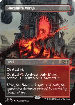 [329]【EN】【FOIL】■ボーダーレス■ブレイズマイアの境界/Blazemire Verge【DSK】[R][土地]