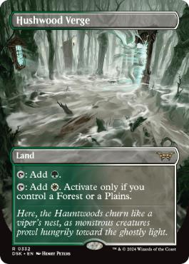 [332]【EN】【FOIL】■ボーダーレス■ハッシュウッドの境界/Hushwood Verge【DSK】[R][土地]