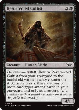 [115]【EN】復活した崇拝者/Resurrected Cultist【DSK】[C][黒]