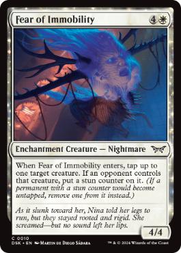 [010]【EN】【FOIL】硬直への恐怖/Fear of Immobility【DSK】[C][白]