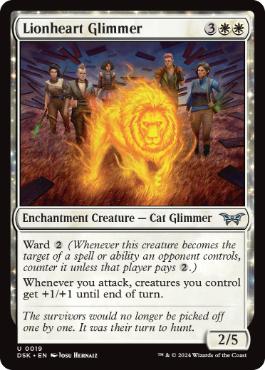 [019]【EN】【FOIL】獅子心の光霊/Lionheart Glimmer【DSK】[U][白]