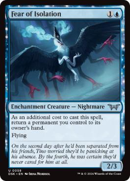[058]【EN】【FOIL】孤立への恐怖/Fear of Isolation【DSK】[U][青]