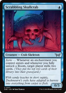 [071]【EN】【FOIL】掻き回す頭蓋蟹/Scrabbling Skullcrab【DSK】[U][青]
