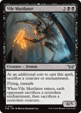 [122]【EN】【FOIL】不快な切断魔/Vile Mutilator【DSK】[U][黒]