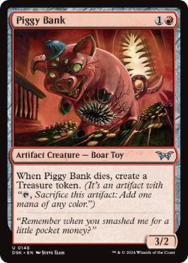 [148]【EN】【FOIL】ブタの貯金箱/Piggy Bank【DSK】[U][赤]