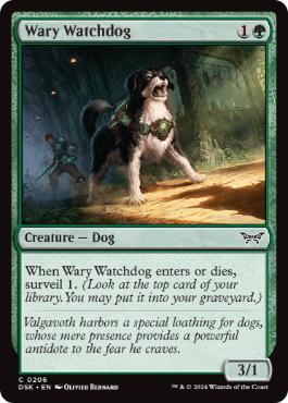 [206]【EN】【FOIL】用心深い番犬/Wary Watchdog【DSK】[C][緑]