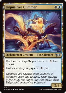 [217]【EN】【FOIL】知りたがりの光霊/Inquisitive Glimmer【DSK】[U][多色]