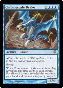 [020]【EN】【FOIL】金属鱗のドレイク/Chromescale Drake【DST】[R][青]