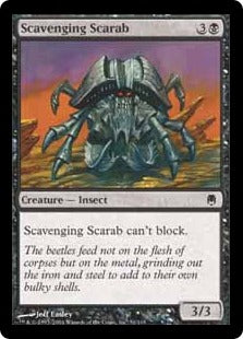[051]【EN】【FOIL】物あさりのスカラベ/Scavenging Scarab【DST】[C][黒]