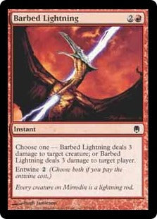 [055]【EN】【FOIL】とげの稲妻/Barbed Lightning【DST】[C][赤]