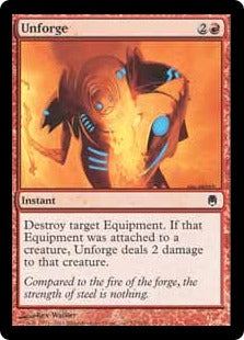 [071]【EN】【FOIL】鋳潰し/Unforge【DST】[C][赤]