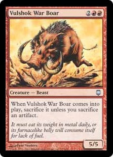 [072]【EN】【FOIL】ヴァルショクの戦猪/Vulshok War Boar【DST】[U][赤]