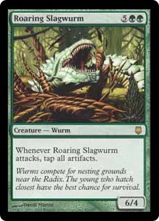 [083]【EN】【FOIL】咆哮する金屑ワーム/Roaring Slagwurm【DST】[R][緑]