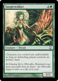 [086]【EN】【FOIL】絡み森を歩む者/Tanglewalker【DST】[U][緑]