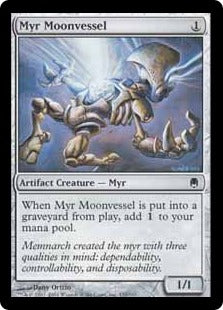 [133]【EN】【FOIL】マイアの月帯び/Myr Moonvessel【DST】[C][茶]
