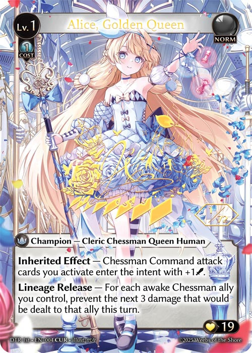[004]【EN】【FOIL】Alice, Golden Queen【DTR1st】[CUR][Norm]