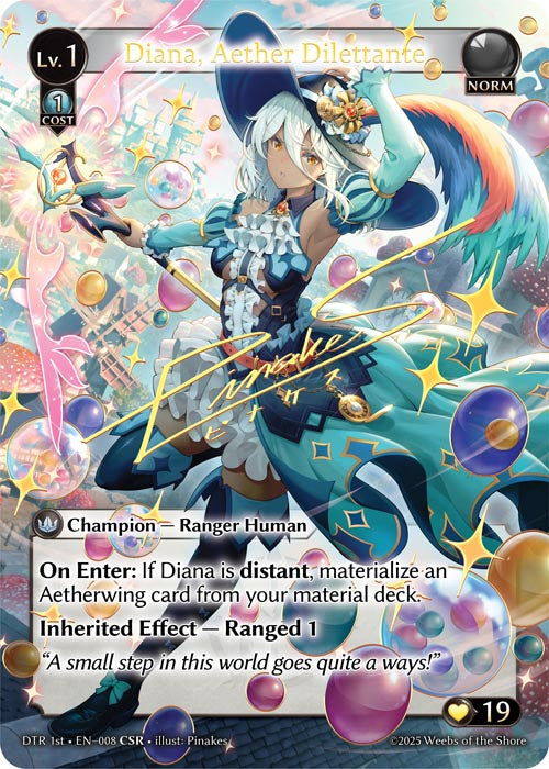 [008]【EN】【FOIL】Diana, Aether Dilettante【DTR1st】[CSR][Norm]