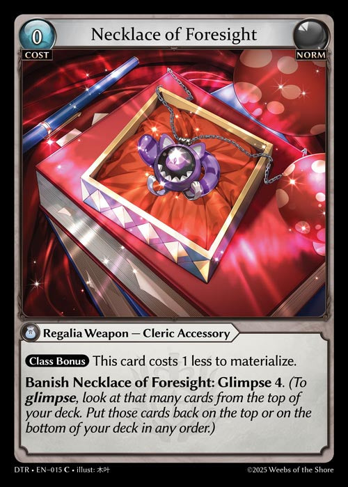 [015]【EN】【FOIL】Necklace of Foresight【DTR】[C][Norm]